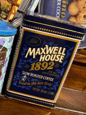 1892 Maxwell House Slow Roasted Coffee Collectible Canister